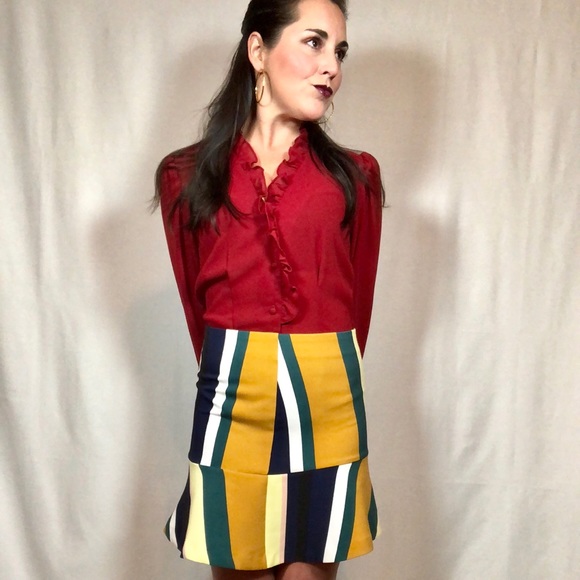 Zara Striped Skirt - Picture 3 of 6